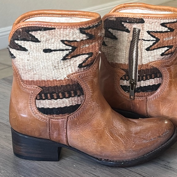 FREEBIRD By Steven Shine Ankle Brown Leather Boots size 6 - Picture 4 of 16